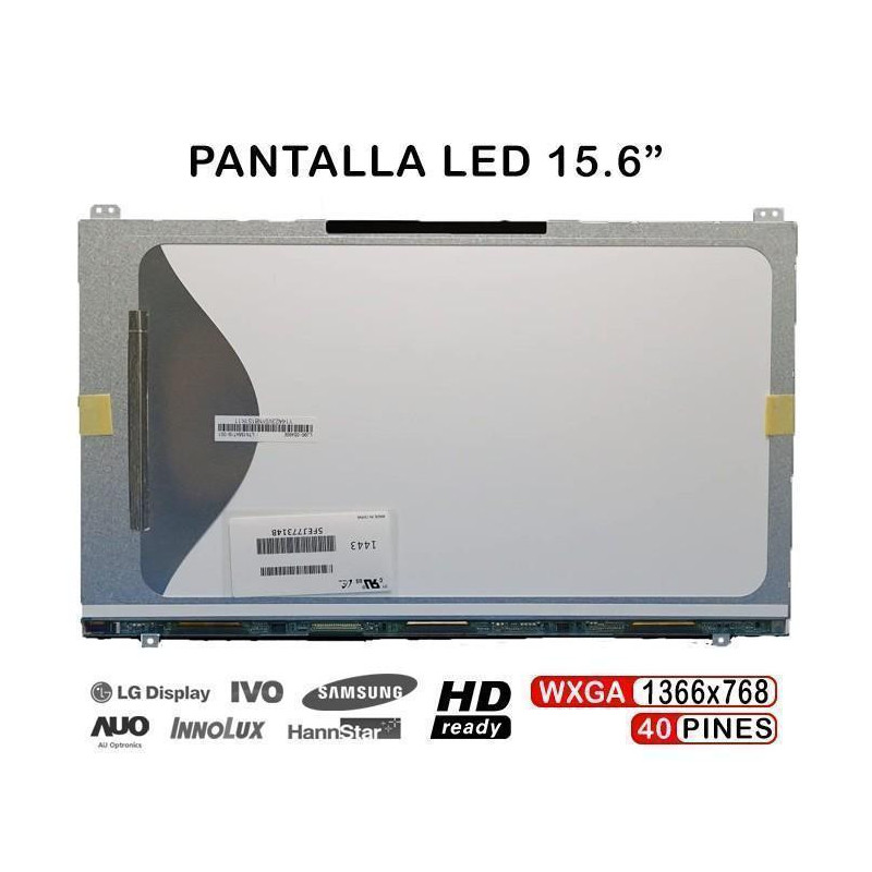 PANTALLA LED DE 15.6" PARA PORTÁTIL LTN156AT19 LTN156AT18