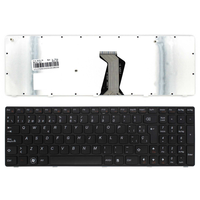 TECLADO LENOVO B590 B590A B590G B570 B570A B570E B570G B570T B575 B575E B580 V570 V570C Y570 Z570