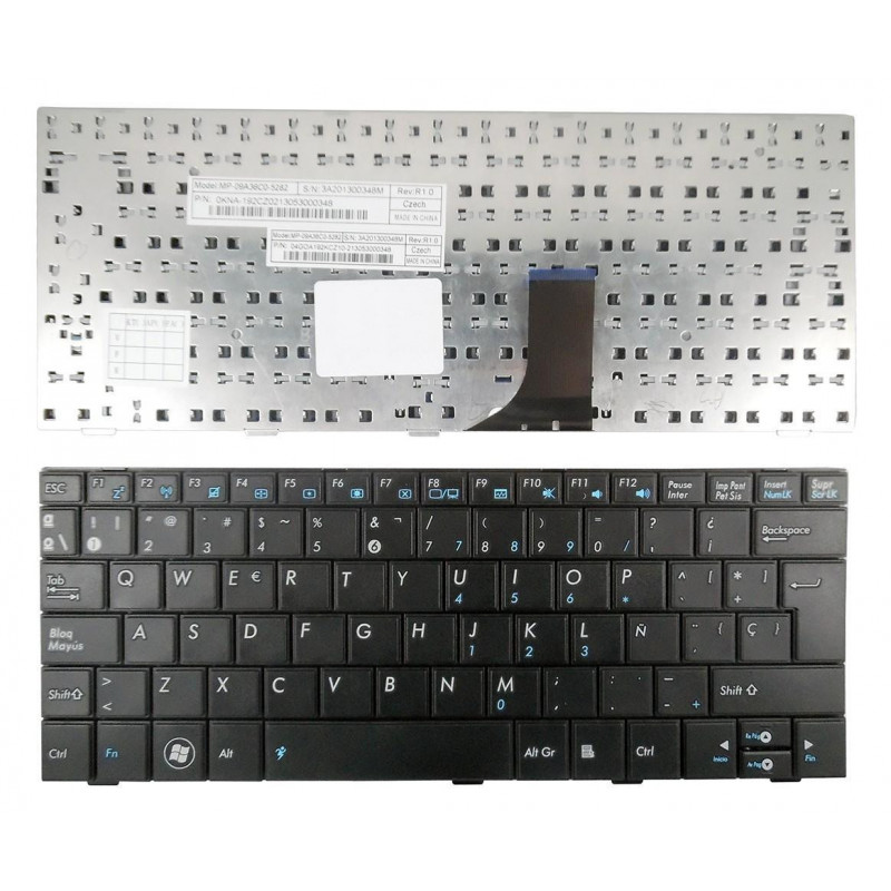 TECLADO PARA PORTÁTIL ASUS EEE PC 1005HA 1005P NEGRO