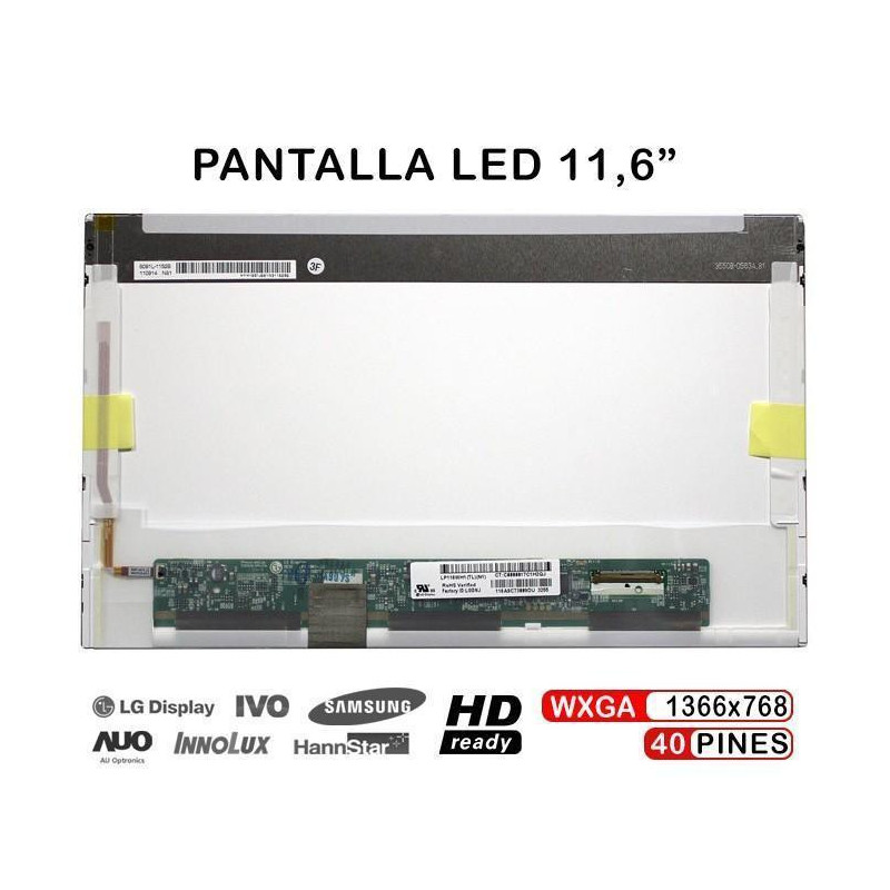 PANTALLA LED DE 11.6" PARA PORTÁTIL LP116WH1 (TL) (A1) LP116WH1-TLA1