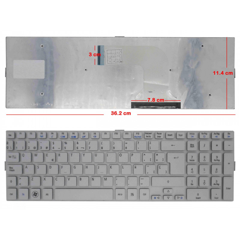 TECLADO PARA PORTÁTIL ACER ASPIRE 5943 5943G 5950G 8943 8943G 8950G KBI170A194