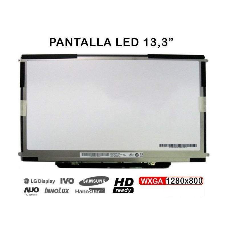 PANTALLA LED DE 13.3" PARA PORTÁTIL APPLE MACBOOK 13.3" A1278 LP133WX2 TL G6 LP133WX2-TLG6