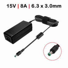 CARGADOR PARA PORTÁTIL TOSHIBA TECRA A1 A2 A3 A3X A8 A9 A10 A11 15V 8A 120W 6.3X3.0MM