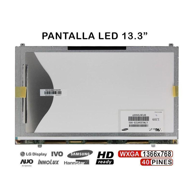 PANTALLA LED DE 13.3" PARA PORTÁTIL SAMSUNG LTN133AT23-001 LTN133AT21