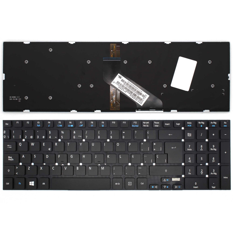 TECLADO ACER ASPIRE 5830T 9Z.N9MBC.A0S R6ABC RETROILUMINADO W8