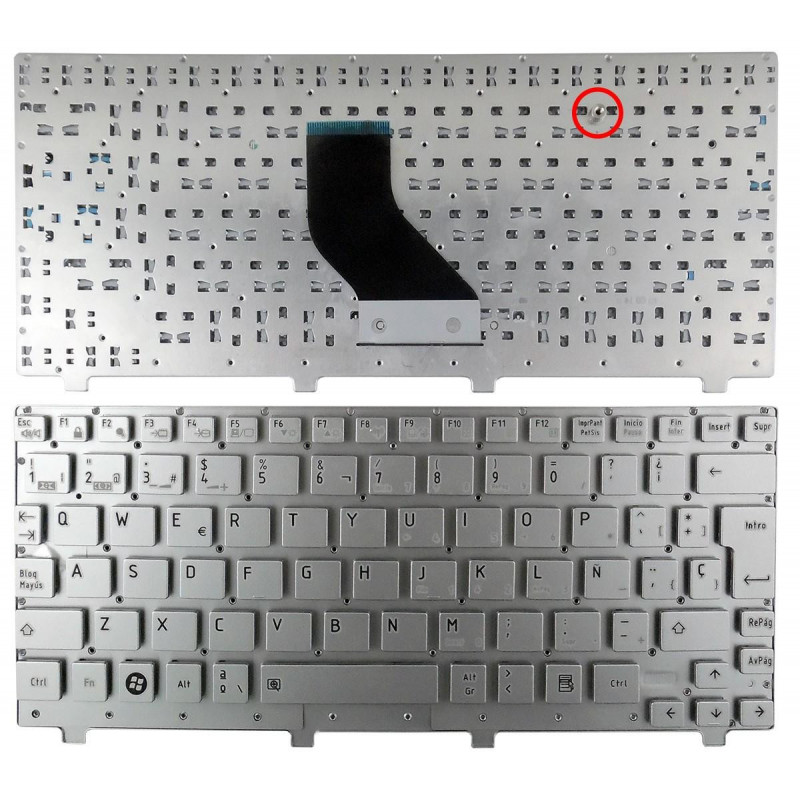 TECLADO PARA TOSHIBA NB200 NB255 NB305 NB500 NB505 SIN MARCO PLATEADO