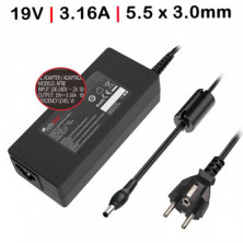 CARGADOR PARA PORTATIL SAMSUNG 19V 3.16A 60W 5.5 x 3.0MM