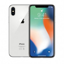 Apple IPhone X 64GB, Plata, A+