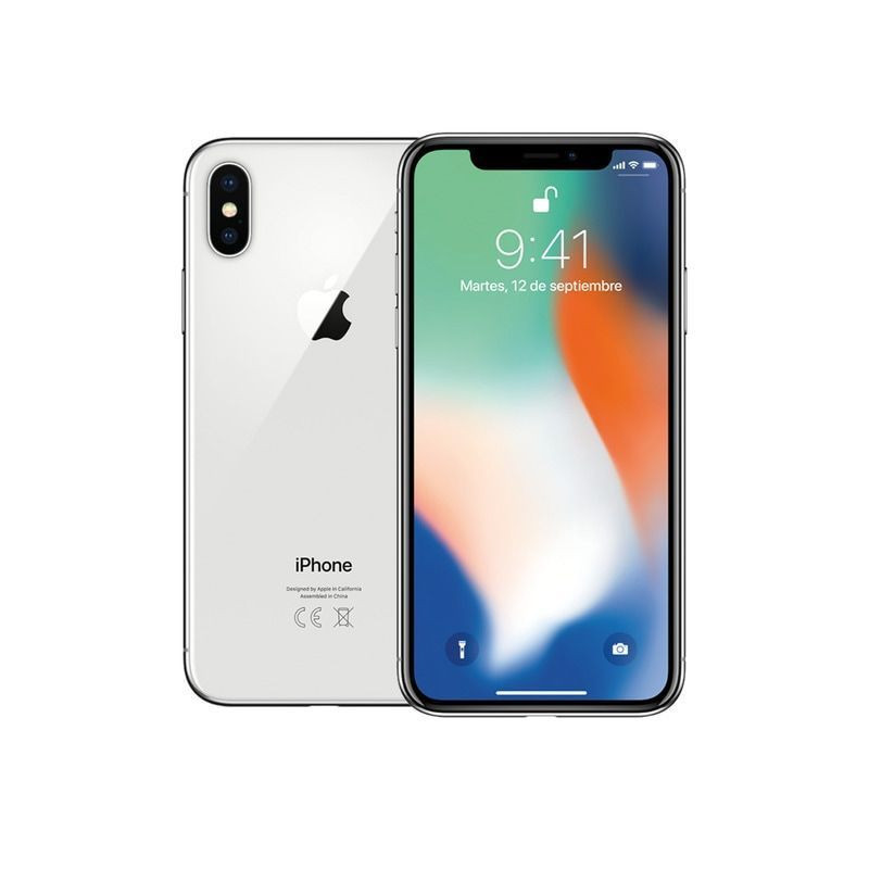 Apple IPhone X 64GB, Plata, A+