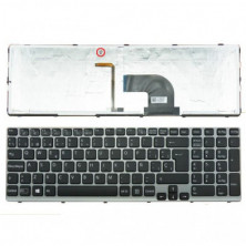 TECLADO PARA PORTÁTIL SONY VAIO SVE15 149078511 RETROILUMINADO NEGRO CON MARCO GRIS