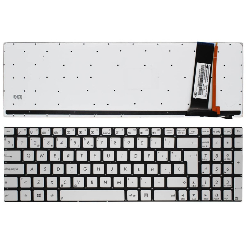 TECLADO PARA PORTÁTIL ASUS N56V N56 N76 N56DP N56DY RETROILUMINADO