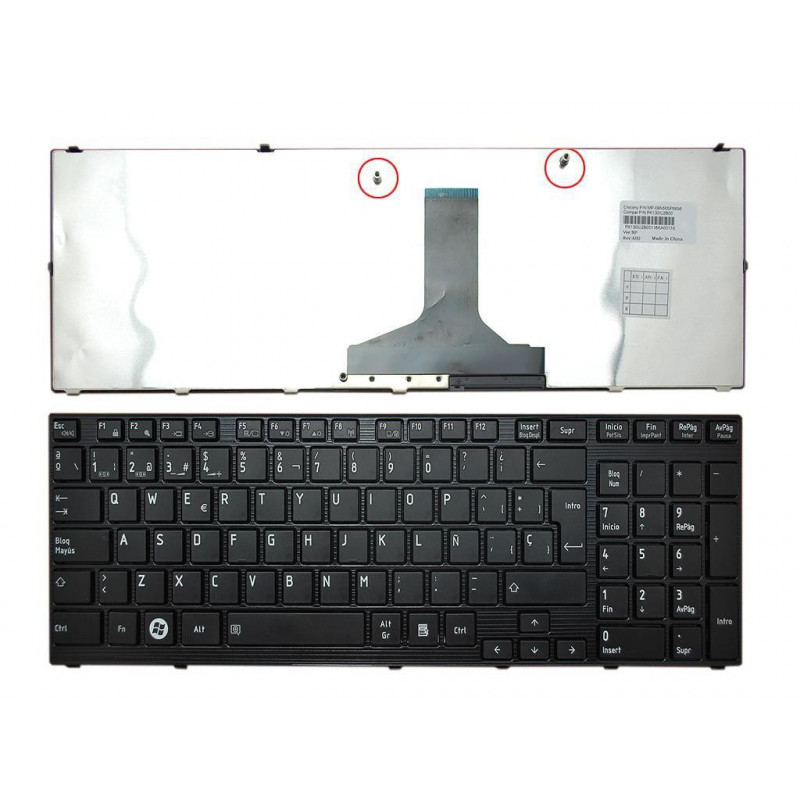 TECLADO PARA PORTÁTIL TOSHIBA SATELLITE P750 P750D P755 P755D QOSMIO X770 X775