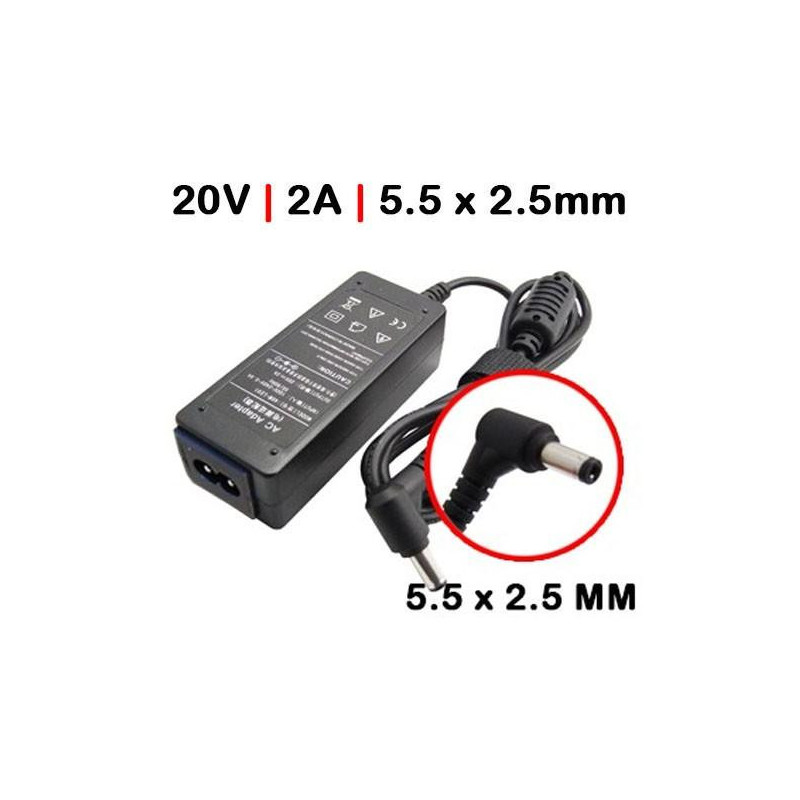 CARGADOR PARA PORTÁTIL LENOVO IDEAPAD S200 S205 20V 2A 40W