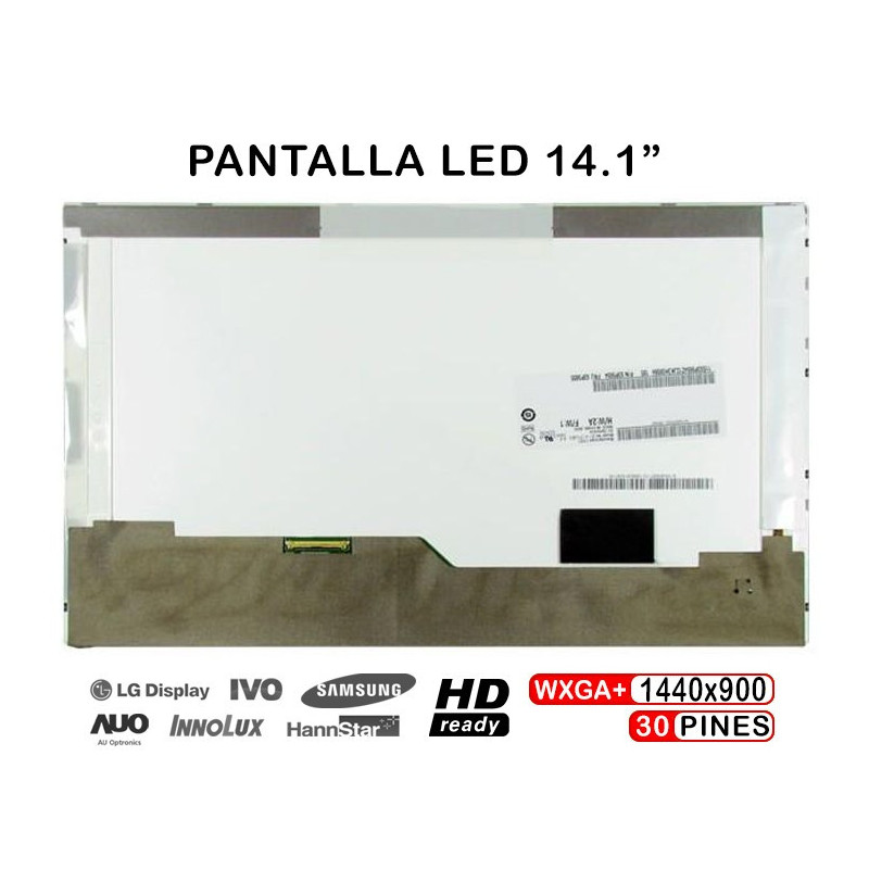 PANTALLA  LED DE 14.1" PARA PORTÁTIL B141PW04 LTN141BT09 LP141WP3-TLA1