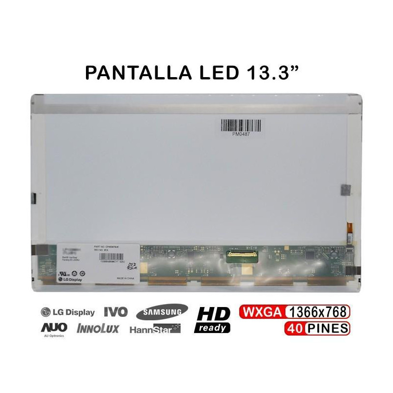 PANTALLA LED DE 13.3" PARA PORTÁTIL N133BGE-L21 LP133WH1-TLA2