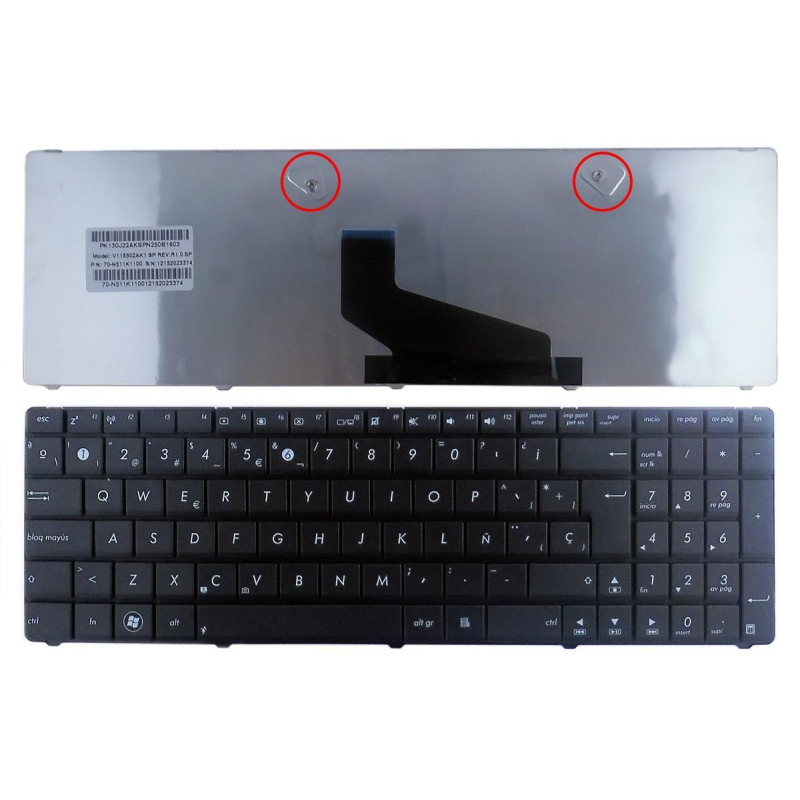 TECLADO PARA PORTÁTIL ASUS A53U A53B A53T SERIES V118502AK1 MP-10A76E0-6983 SN7114