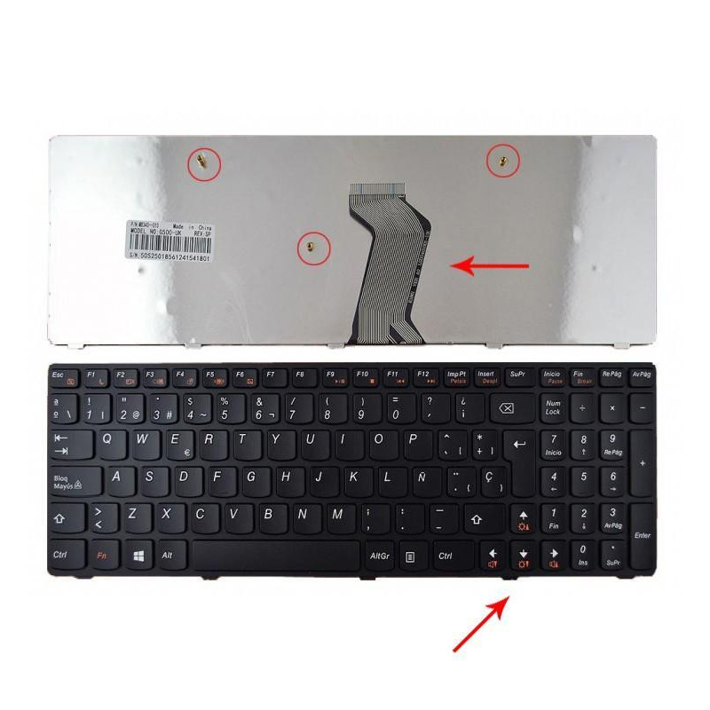 TECLADO PARA PORTATIL LENOVO G500 G505 G510