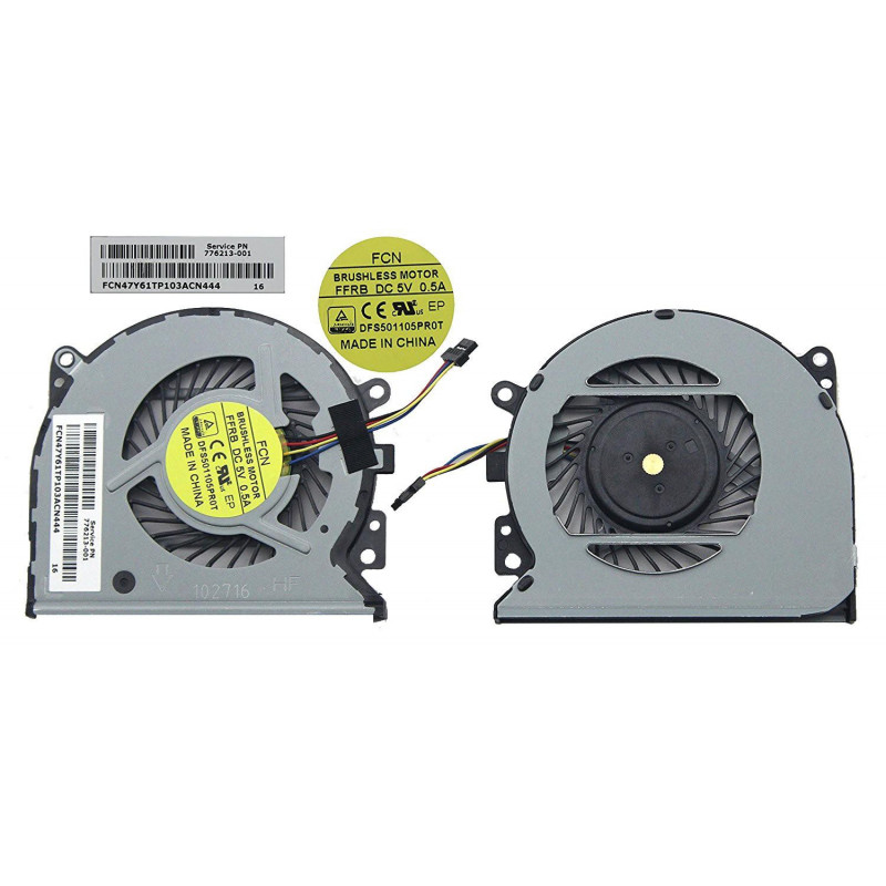 VENTILADOR PARA PORTÁTIL HP ENVY 15-U 15-U499NR 15-U110DX 15-U011DX 15-U111DX