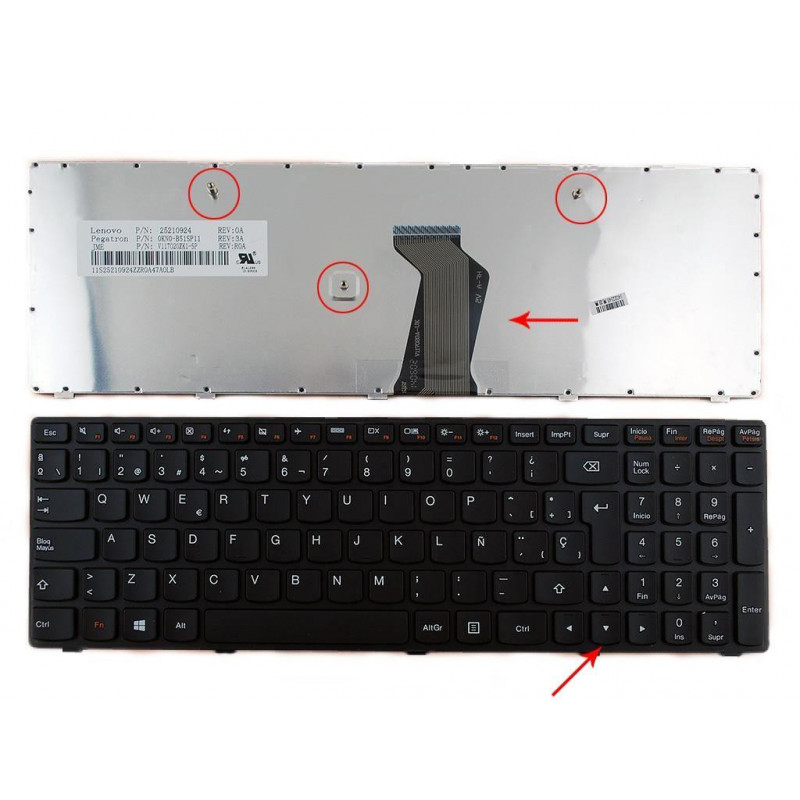 Teclado para LENOVO G500 G505 G510 Negro Marco Negro WIN8 OEM