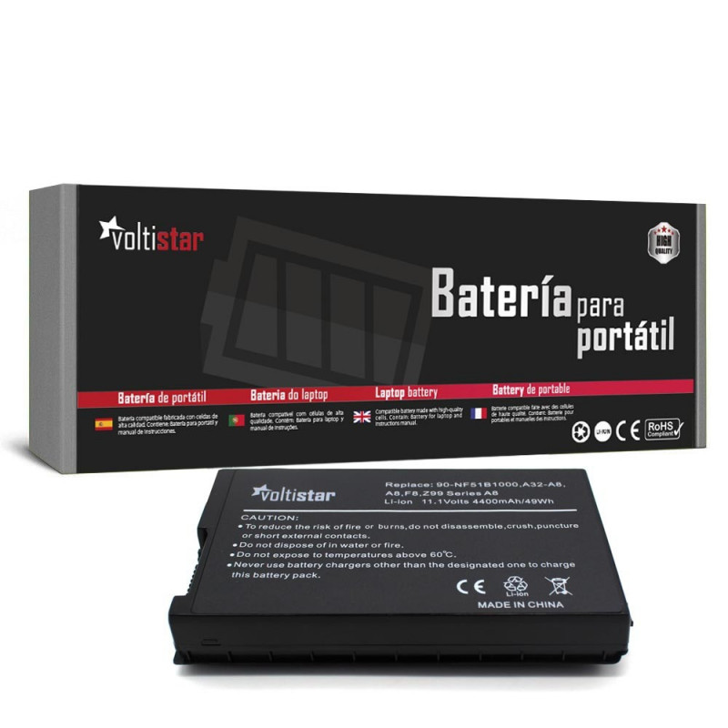 BATERÍA PARA PORTÁTIL ASUS A8 A32-A8 A8TL751 B991205 X80 Z99 F8