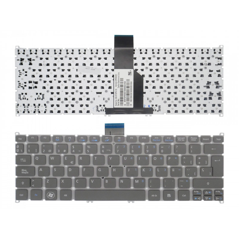 TECLADO PARA ACER ASPIRE S3, S5, V5-121, ONE 756 TRAVELMATE B1 GRIS