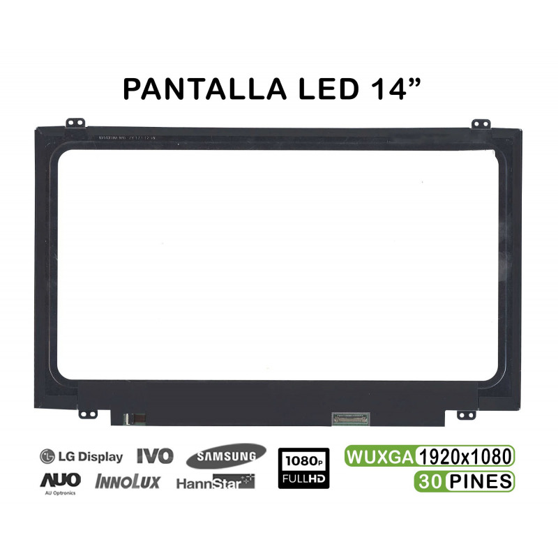 PANTALLA LED DE 14" PARA PORTÁTIL B140HAN02.1 N140HCE-EAA