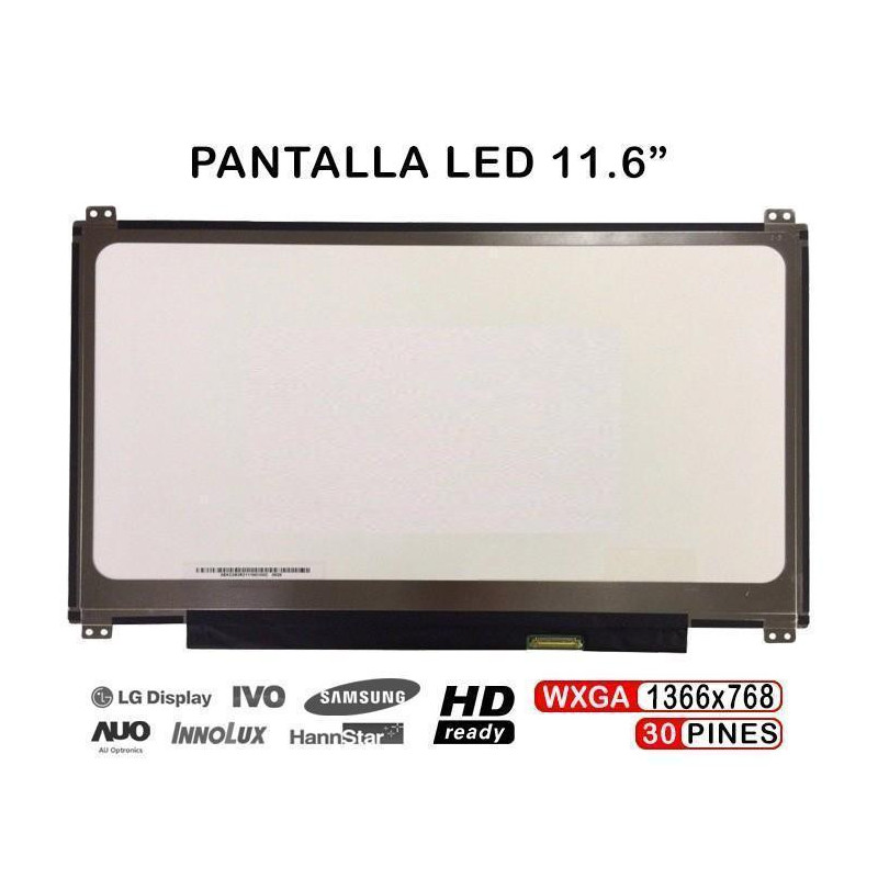 PANTALLA LED PARA PORTÁTIL ASUS EEEBOOK X205T X205TA B116XTN02.3 11.6" 30 PINES